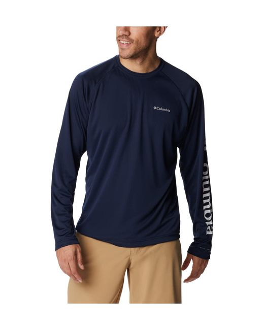 Columbia Blue Fork Stream Long Sleeve Shirt for men