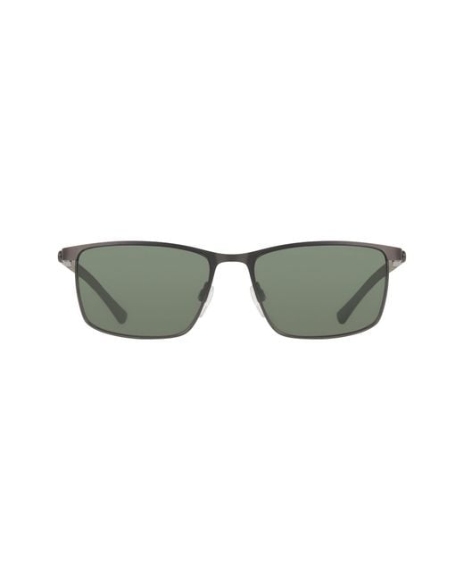 Cole Haan Green Ch6087 Polarized Rectangular Sunglasses for men