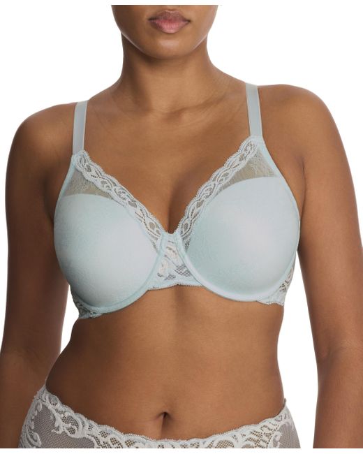 Natori Blue Feathers Full Figure Plunge T-shirt Bra 741299