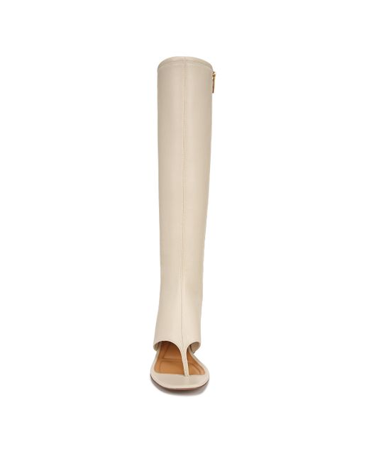 Franco Sarto Natural Sarto S Odette Tall Thong Boot Ivory White Faux Leather 7 M