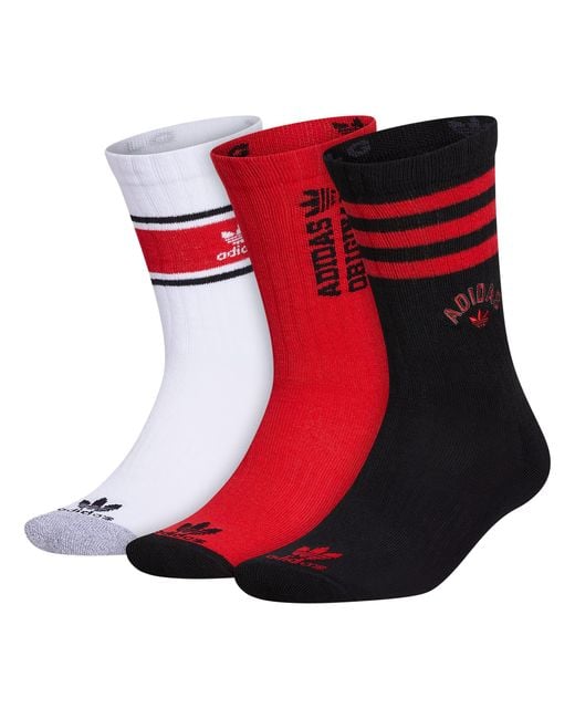 adidas Originals Mixed Graphics Cushioned Crew Socks in Red | Lyst