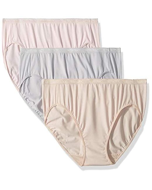 Ellen Tracy Multicolor 3 Pack Hi-cut Logo Micofiber Panties