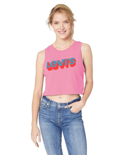 pink levis top