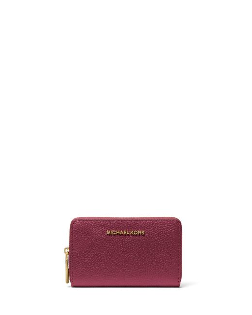 Michael Kors Purple Jet Set Small Zip Around Card Case