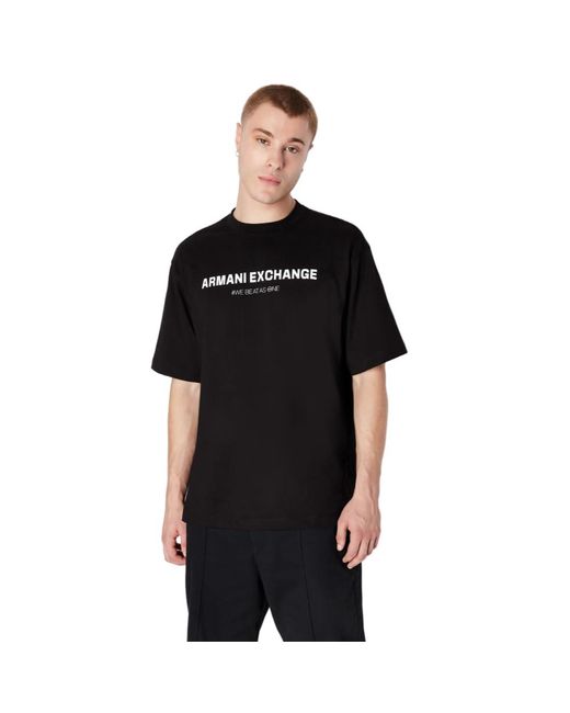 Emporio Armani Black A | X Armani Exchange Limited Edition We Beat As One Capsule Heavy Jersey Jumper for men