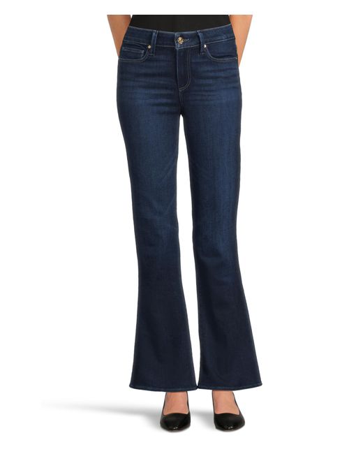 PAIGE Women's Blue Hr Laurel Canyon 32in W/reversed Seamed Beltloops