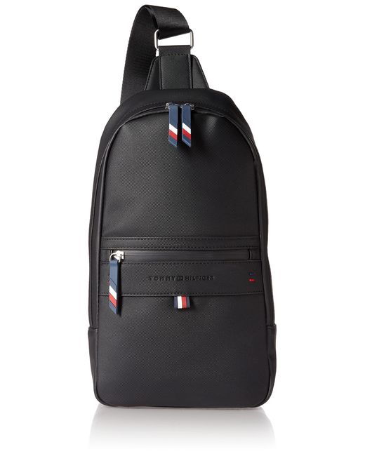 Tommy Hilfiger Leo Sling Backpack in Black for Men | Lyst