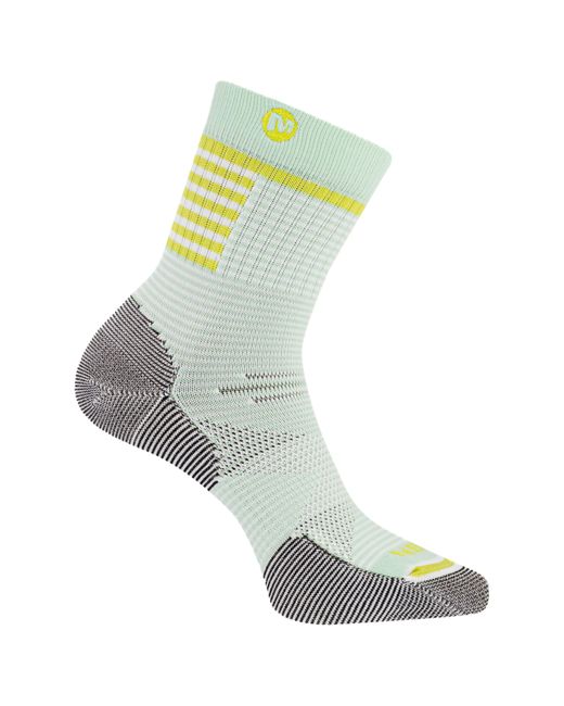 Merrell Green Adult's Trail Running Lightweight Socks- Anti-slip Heel And Breathable Mesh Zones