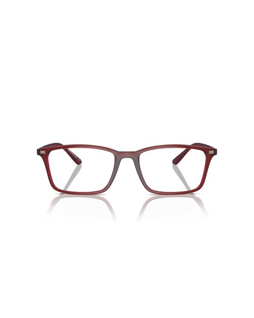 Emporio Armani Black Ea3237 Rectangular Prescription Eyewear Frames for men