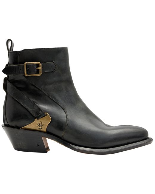 John Varvatos Black Crosby Saddle Jodphur Mid Calf Boot for men