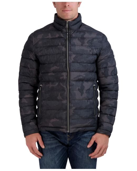 Nautica Blue Reversible Quilted Jacket for men