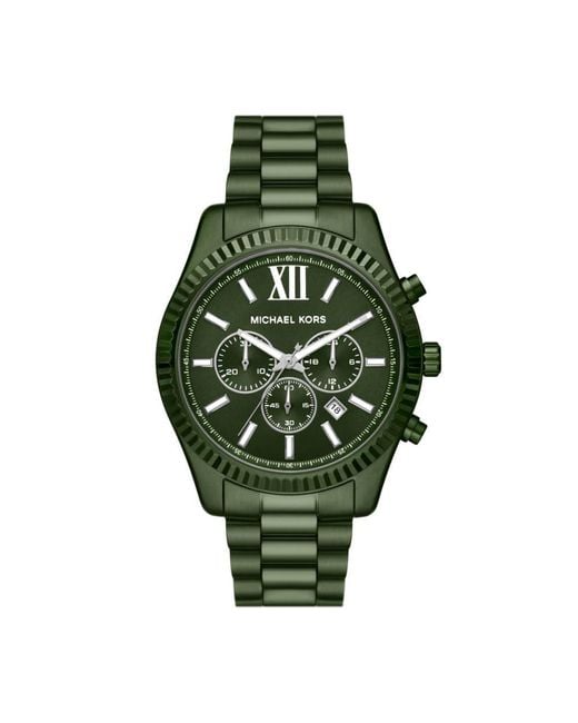 Michael Kors Lexington Chronograph Green Stainless Steel Watch for men