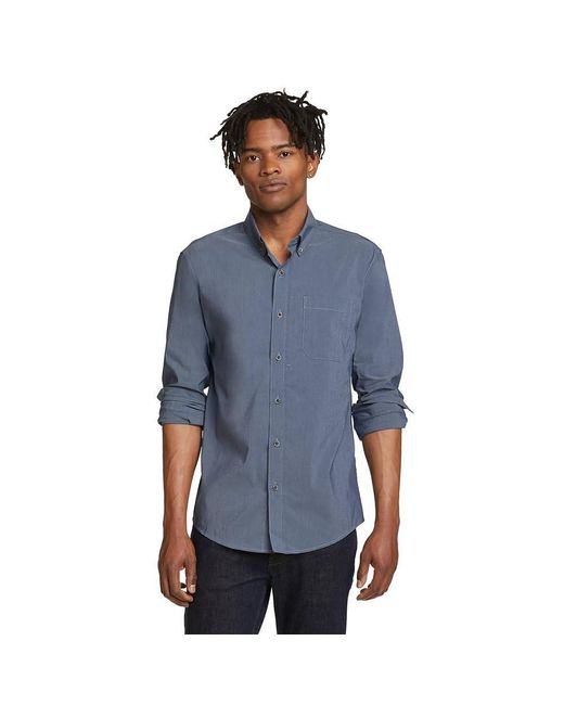 Eddie Bauer Blue Voyager Flex Long-sleeve Shirt for men