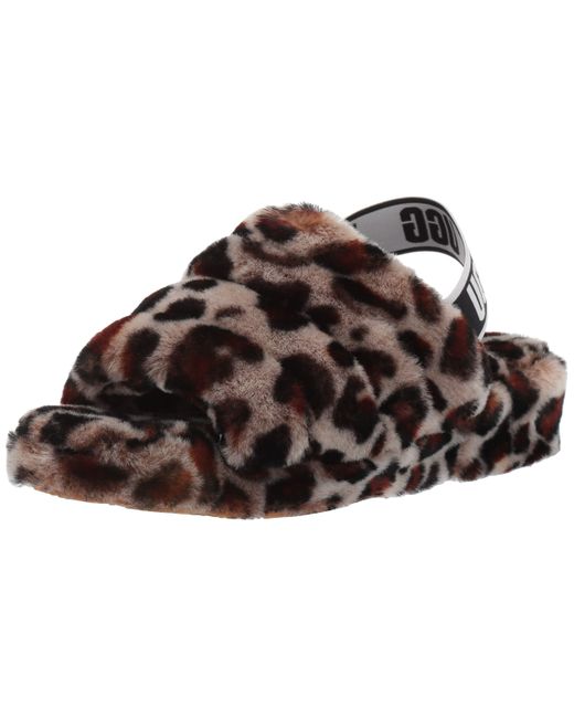 ugg fluff yeah womens leopard slippers