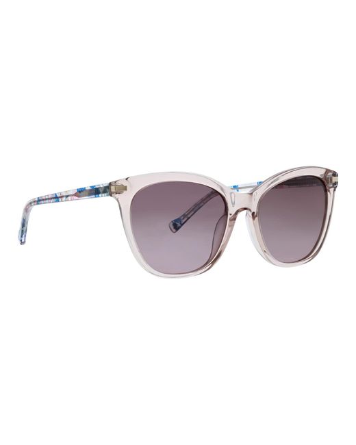 Vera Bradley Purple Julisa Polarized Round Sunglasses