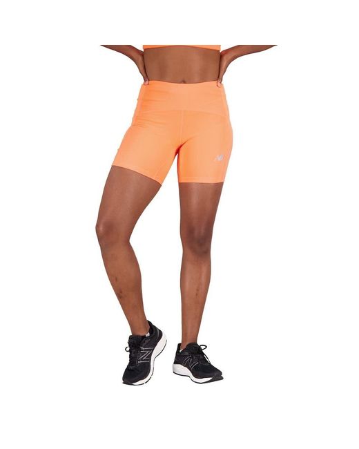 New Balance Orange Impact Run Fitted Short 22