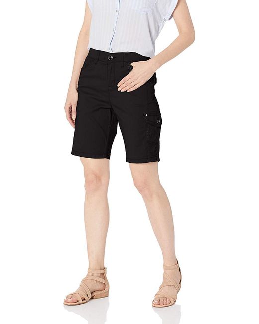 Lee Jeans Black Flex-to-go Relaxed Fit Cargo Bermuda Short
