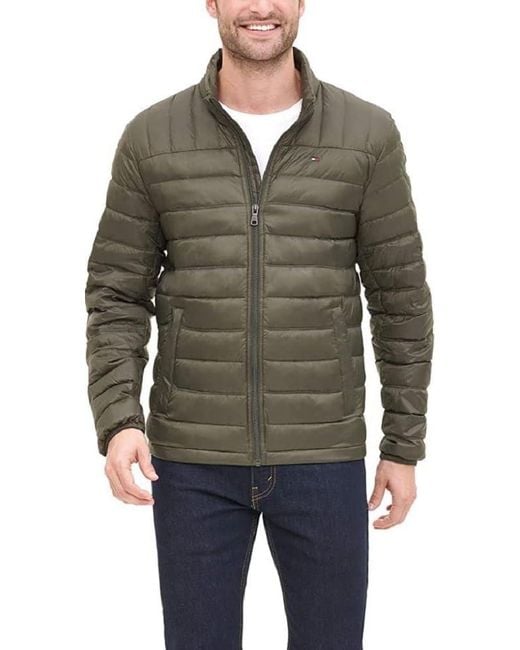 Tommy Hilfiger Big & Tall Packable Down Puffer Jacket in Green for Men |  Lyst