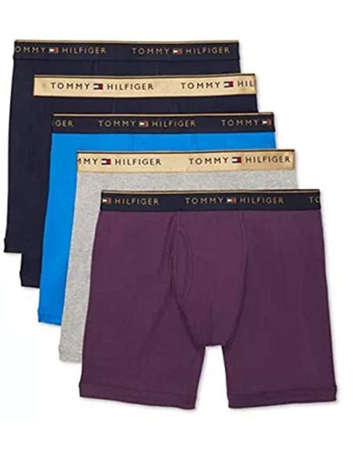 Tommy Hilfiger Purple 5-pk. Cotton Classics Boxer Briefs for men