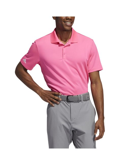 Adidas Red Performance Primegreen Golf Polo Shirt for men