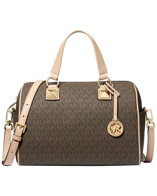 Grayson Medium Duffle Satchel di Michael Kors in Brown