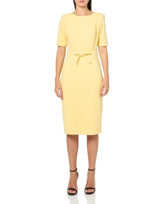 Adrianna Papell Mini Bow Front Sheath Dress in Yellow Lyst