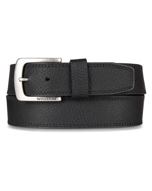 Wolverine Marquette Leather Belt With Harness Buckle In Black for men