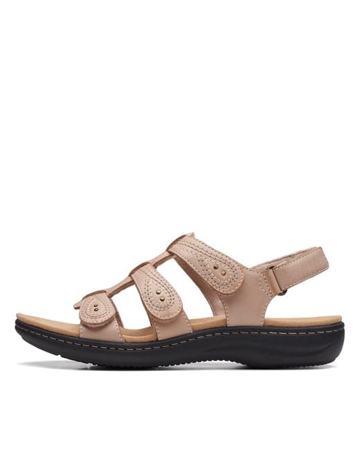 Clarks Black Laurieann Vine Flat Sandal