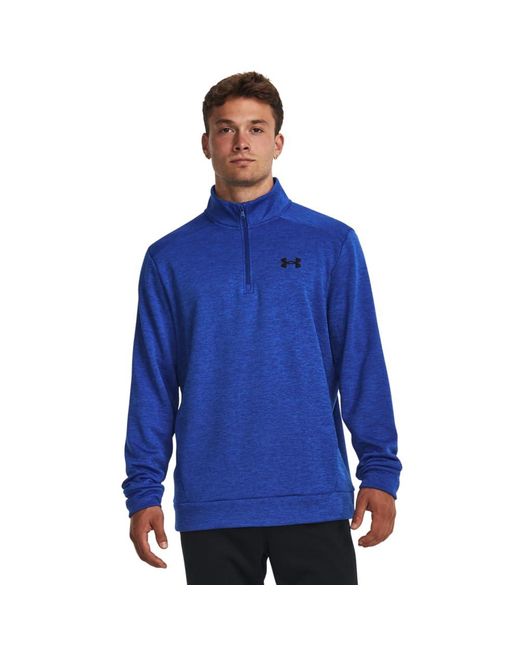 Under Armour Blue Mens Armour Fleece Twist Quarter Zip, for men