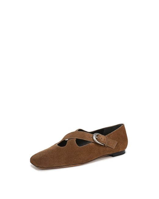 Vince Brown S Cici Ballet Flat Elmwood Suede 8.5 M