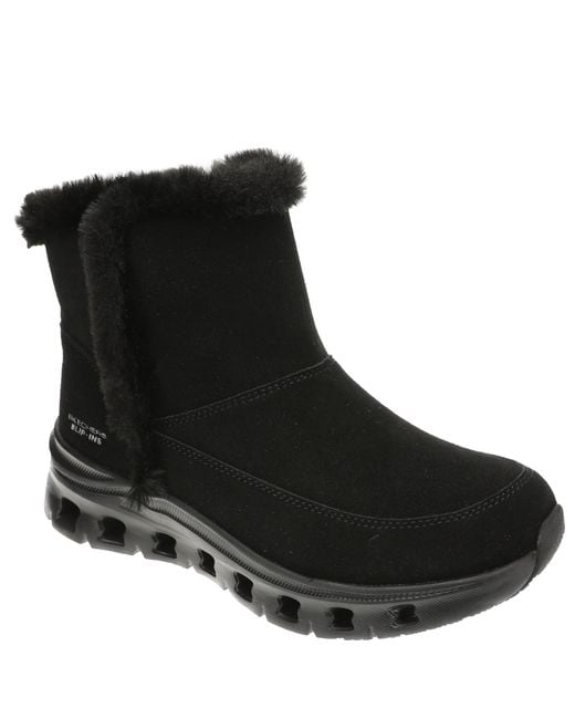 Skechers Black Glide-step Pro-cozy Wish Hands Free Slip-ins Ankle Boot