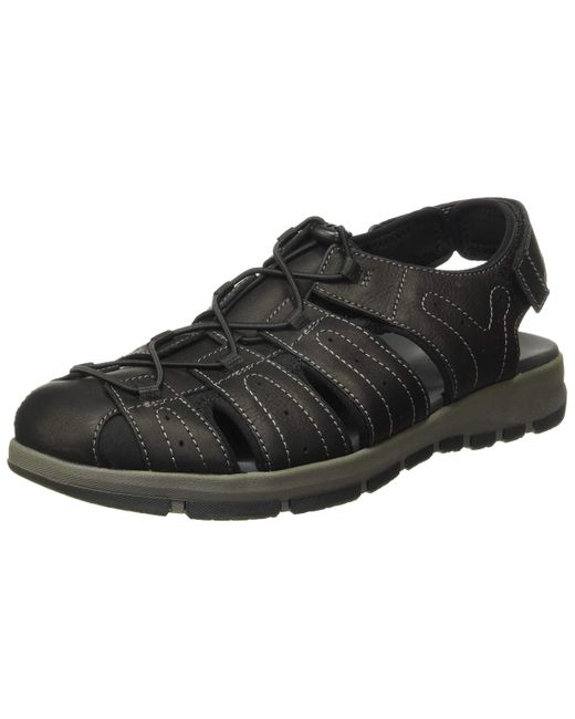 clarks sandals mens grey