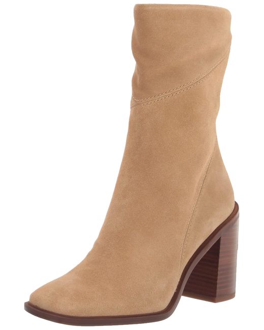 Franco Sarto Natural S Stevie Mid Calf Boot Cookie Tan Suede 10 M