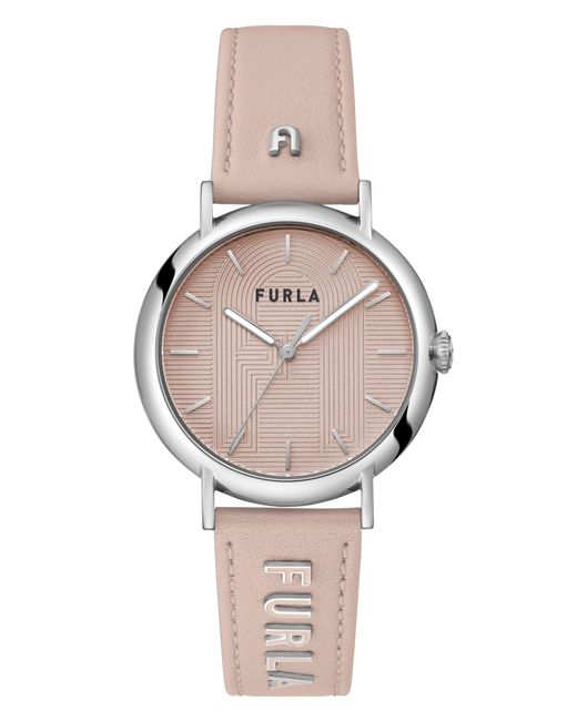 Furla Natural Easy Shape Nude Genuine Leather Strap Watch