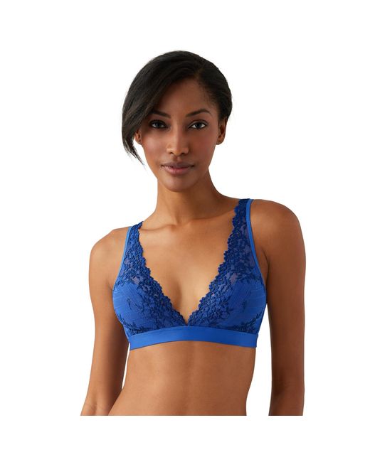 Wacoal Blue Embrace Lace Lightly Lined Wire Free Mid Coverage Bralette