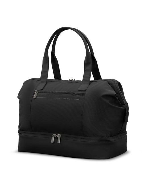 Samsonite Black Better Than Basics Weekender Duffle – Drop Bottom Travel Bag With 14" Laptop