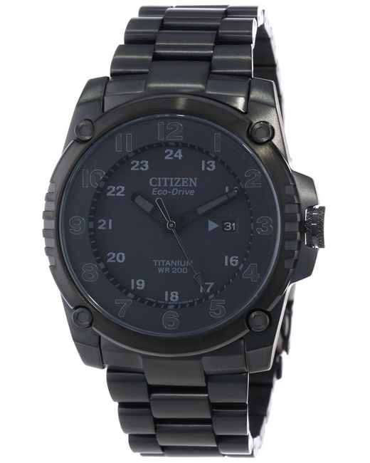 Citizen Bj8075-58e Eco-drive Stx43 Shock-proof Black Titanium Watch for men