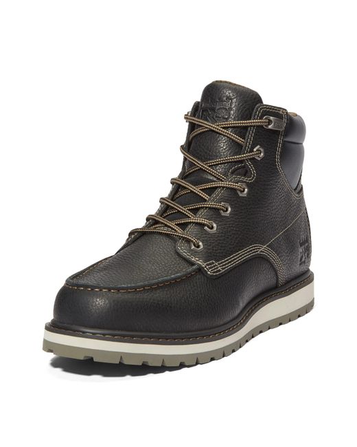Timberland Black Irvine Wedge 6 Inch Alloy Safety Toe Puncture Resistant Industrial Work Boot for men