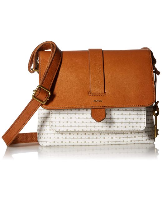 Fossil Kinley Small Crossbody Bag in Grey Stripe (Brown) Lyst
