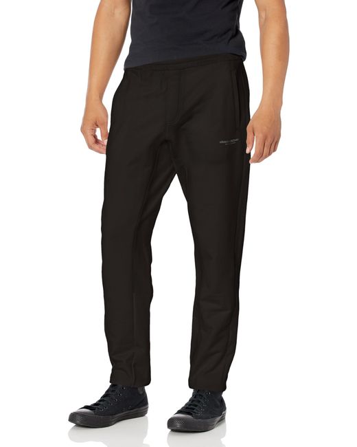 Emporio Armani Jogginghose aus Baumwolle mit Kordelzug und Reißverschlusstaschen Lässige Hose in Black für Herren