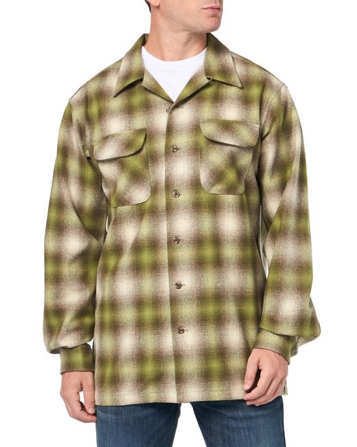 Pendleton Green Size Long Sleeve Tall Board Shirt for men