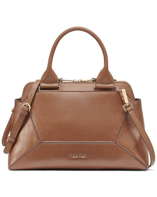 Calvin Klein Brown Heidi Organizational Satchel