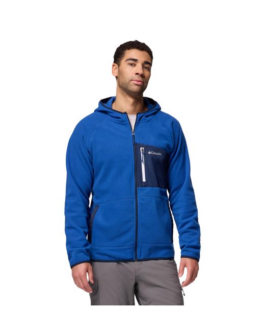 Columbia Blue S Fast Trek Overlay Hooded Full Zip for men