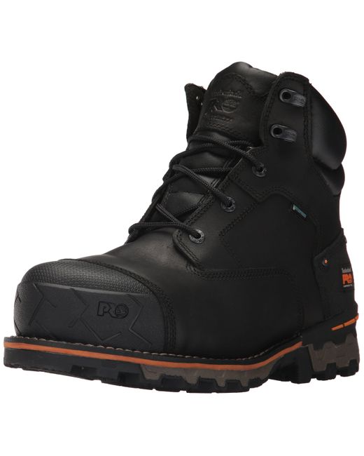 Timberland Black Boondock 6 Inch Composite Safety Toe Waterproof Industrial Work Boot for men
