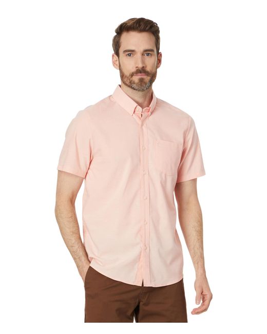 Volcom Pink Everett Oxford Short Sleeve Shirt for men