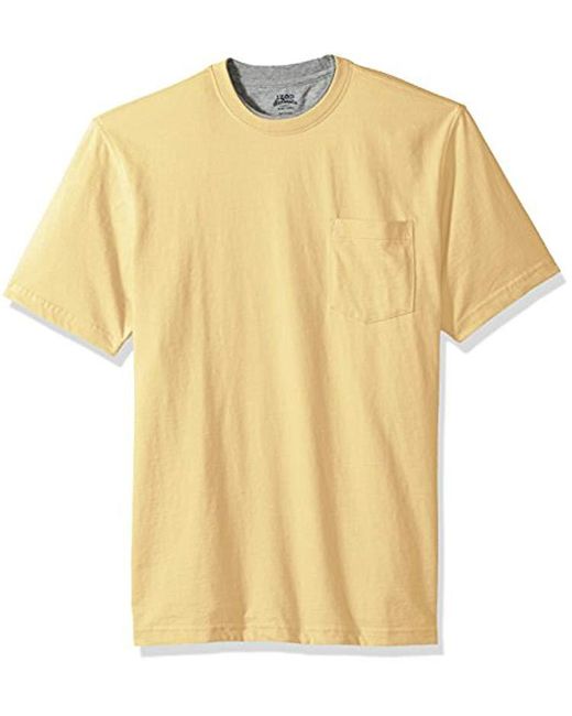 Izod Yellow Chatham Point Short Sleeve Solid Jersey T-shirt With Pocket for men