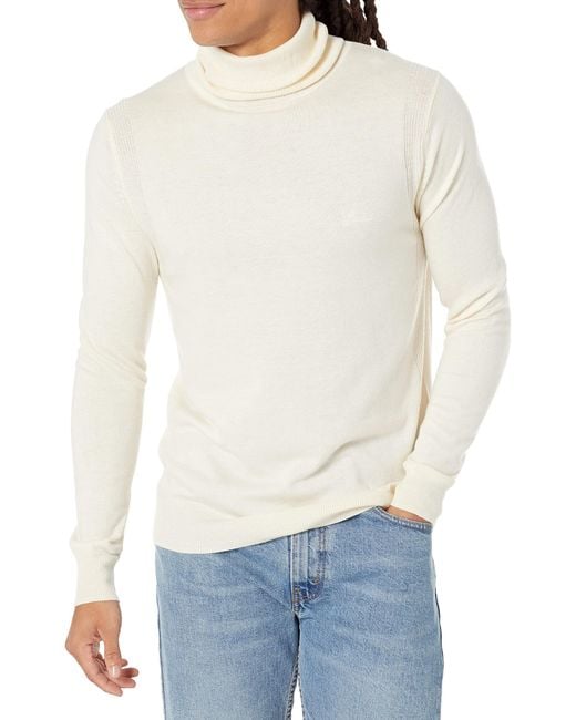 Guess White Eco Percival Turtleneck Sweater for men
