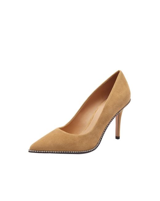 COACH Natural Waverly Suede Pump