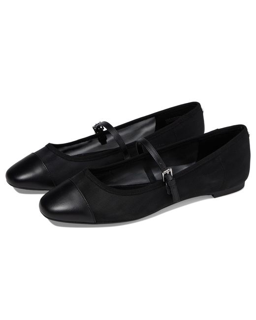 Michael Kors Mae Flex Ballet Flat Shoes Black1, Leather