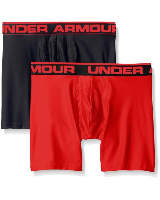 Under Armour Red Original Series 6" Boxerjock 2-pack for men
